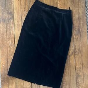 Women's Vintage Black velvet Neidiek midi pencil skirt size 11